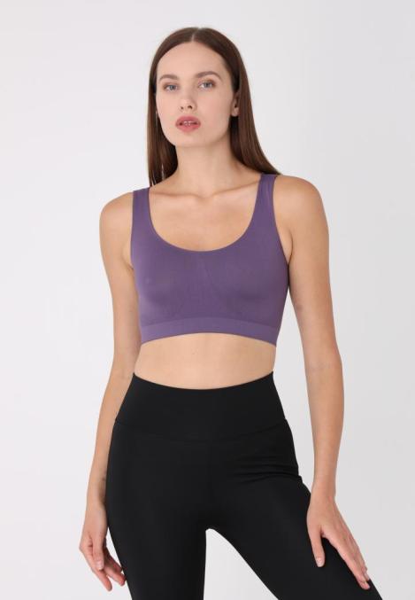 Bustieră Lejeră cu Bretele Late – Fără Push-up,Culoare Mov,Engros